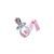 Small Dummy / Pacifier (pink) 32 x 20 mm, Crystal Gifts and Decoration PRECIOSA