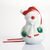 Holiday greetings snowman ornament h=8cm, FRANZ Porcelain
