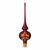Christmas Glass Tree Topper, 27 cm, Burgundy, Czech Glass christmas decorations