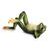 Amphibia frog design sculptured porcelain frog lying on back figurine 17 cm, FRANZ Porcelain