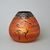 Studio Miracle: Vase Bulb Red-Orange, Glitter, 16,5 cm, Hand-decorated by Vlasta Voborníková
