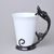 Mug Sphinx with a Cat, 400 ml, Black, Goldfinger porcelain