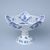 Dish pentagonal perforated with stand 24 cm, Original Blue Onion Pattern