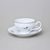Tea cup and saucer 205 ml / 15,5 cm, Thun 1794 Carlsbad porcelain, BERNADOTTE blue flower
