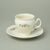 Coffee cup and saucer 220 ml / 16 cm, Thun 1794 Carlsbad porcelain, BERNADOTTE ivory + flowers