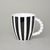 Mug Retro Z Black - White Stipes, 400 ml, Porcelain Goldfinger