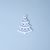 Christmas decoration - tree perforated 8,5 cm, Original Blue Onion Pattern