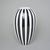 Vase Retro Z 26 cm, White + Black Line, Goldfinger Porcelain