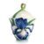 Eloquent Iris flower porcelain sugar jar 13 cm, FRANZ Porcelain