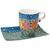 Mug with saucer Family of Fish 400ml, fine bone china, J. Rizzi, Goebel