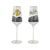 Set of 2 champagne glasses Vincent Van Gogh -Starry night, 7,5 / 7,5 / 23,5 cm, glass, V. van Gogh, Goebel