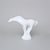 Klisnička 14,5 x 5,5 x 19 cm, bílé, Porcelánové figurky Duchcov