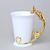 Mug Sphinx with a Cat, 400 ml, Gold, Goldfinger porcelain