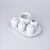 Cruet set 6 pcs., Thun 1794 Carlsbad porcelain, BERNADOTTE platinum