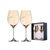 Amber Silhouette - Set of 2 Red Wine Glasses, Swarovski Crystals