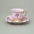 Cup 130 ml and saucer 14 cm, Empir Crocosmia, Rose China Chodov