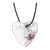 DANDELION, CURVED HEART necklace 2,5 x 2,5 cm, Meissen porcelain