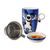 Tea Cup with Lid and Strainer Rock On 450 ml, Fine Bone China, Ed Heck, Goebel