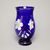 Egermann: Blue Vase, hand-decorated, 21 cm, Egermann Glass