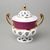 Sugar bowl 180 ml, Byzant 405, purpur decor, Rose China Chodov