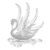 Swan 145 x 130 mm, Crystal Gifts and Decoration PRECIOSA