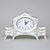 Empire style clock Komtesa 27 x 9 x 17 cm, White plus Gold, Clocks