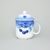 Mug with cap and strainer, Thun 1794 Carlsbad porcelain, BLUE CHERRY