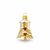 Christmas Tree Decoration Bell, Champagne, Czech Glass christmas decorations