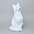 Kočka Bílá 22,5 x 17 x 34 cm, Luxor, Porcelánové figurky Duchcov