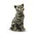 De Rosa - Striped Cat Blue, 11 x 10 x 18 cm, Ceramic Figure, De Rosa Montevideo