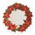 Poinsettia design sculptured porcelain ornamental plate 38 cm, FRANZ Porcelain