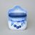 Wall dose with wooden lid 15 x 17 x 10,5 cm, Thun 1794, karlovarský porcelán, BLUE CHERRY
