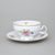 Tea cup + saucer 275 ml / 18 cm, Thun 1794 Carlsbad porcelain, BERNADOTTE Meissen Rose