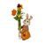 Rabbit figurine with little vase 7 / 10.5 / 14.5cm, stoneware, Goebel