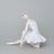 Ballet Dancer II. - White Dress, 22,5 x 15,5 x 19 cm, Natur + Gold, Porcelain Figures Duchcov