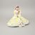 Lady with book, middle 22,5 x 32,5 x 26,5 cm, yellow decor, Royal Dux Bohemia