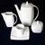 EYE white, Coffee set for 6 pers., Thun 1794 Carlsbad porcelain