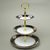 440: Cake stand 3 pcs. 34 cm, cobalt + rose, Leander Loučky