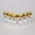 Astra Gold: Liqueur (shot) cup 50 ml, 6 pcs. set, Quadro crystal, Lilit and Leo Golden Black decor