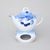 Tea pot 0,55 l plus warmer, Thun 1794 Carlsbad porcelain, BLUE CHERRY