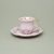 Šálek 90 ml a podšálek 12,5 cm mokka, Lenka 247p, Růžový porcelán z Chodova