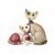 Cats Vivien and Peppie 16 / 9 / 14cm, biscuit china, Cats Goebel R. Wachtmeister