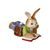 Rabbit figurine with a book 12.5 / 7 / 8.5cm, stoneware, Goebel