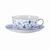 Cup 190 ml tea plus saucer 150 ml, FORM 1382 Blaublüten, Arzberg porcelain