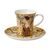 Šálek 100 ml a podšálek 12 cm espresso Dáma s vějířem, jemný kostní porcelán, G. Klimt, Goebel