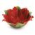 Poinsettia design sculptured porcelain ornamental bowl 7 cm, FRANZ Porcelain