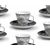 Cup 90 ml plus saucer 125 mm, Thun 1794 Carlsbad porcelain, TOM 30404 black