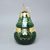 Dose "Pear" round, dark green 28 cm, emanel + gold, Nový Bor glass