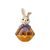 Easter bunny small stoneware figurine 7 cm in egg-shell, Goebel