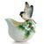 Winter wonderland chickadee design sculptured porcelain creamer h=12cm, FRANZ Porcelain